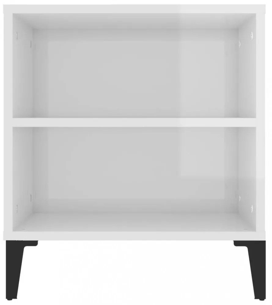 fehér magasfényű szerelt fa TV-szekrény 102x44,5x50 cm