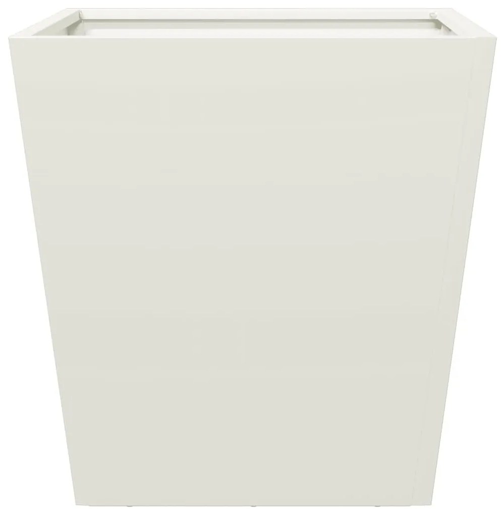 2 db fehér acél kerti növénytartó 40 x 40 x 40 cm