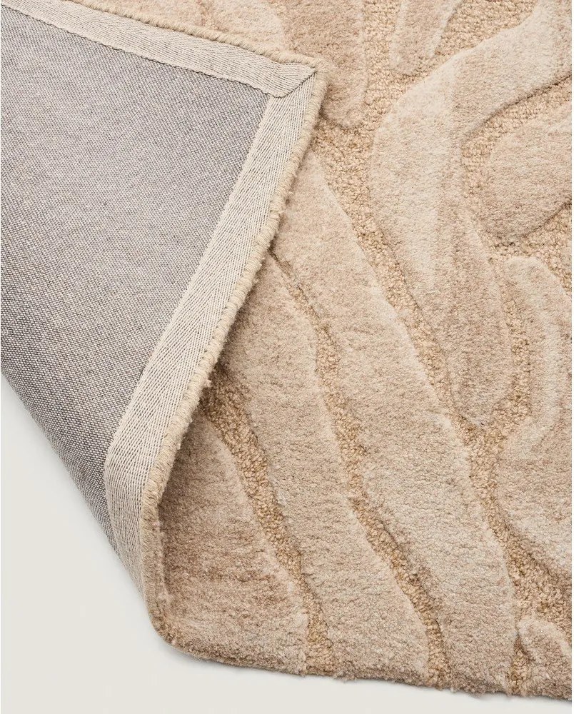 Bézs kézi szövésű gyapjúkeverék szőnyeg 200x300 cm Tribet – Kave Home