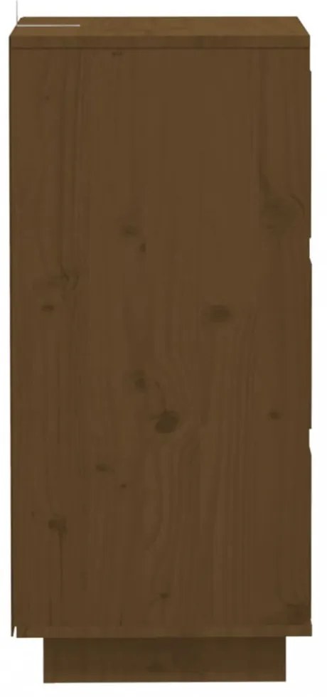 2 db mézbarna tömör fenyőfa tálalószekrény 32x34x75 cm