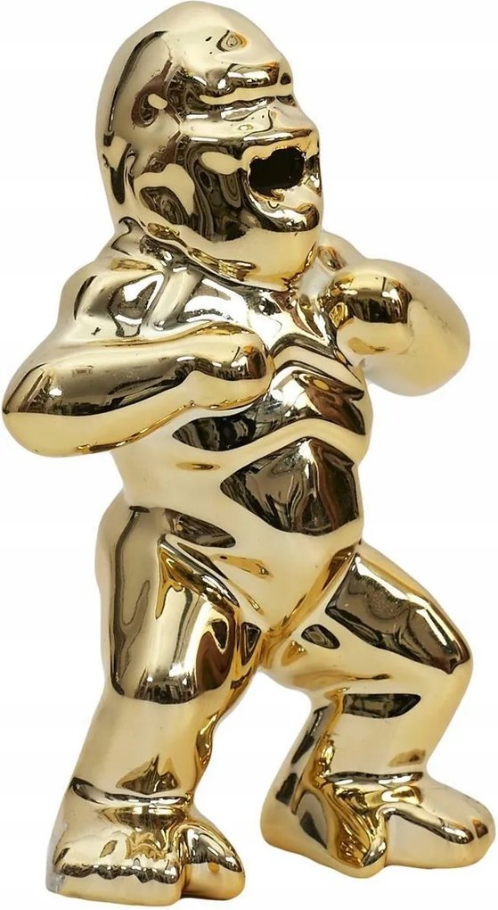 Dekoráció Gorilla arany mini figura 10cm
