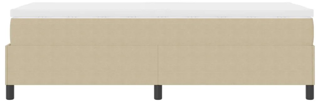 Box Spring Ágy Matrac Készlettel Bézs, Fehér Kord szövet