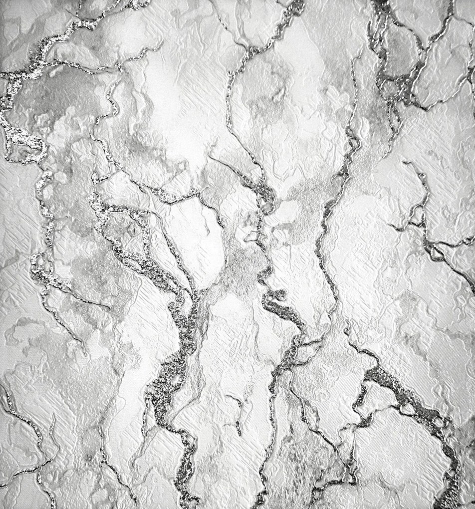 Vinyl tapéta 3D márvány folyékony ezüst fedi az egyenetlenségeket