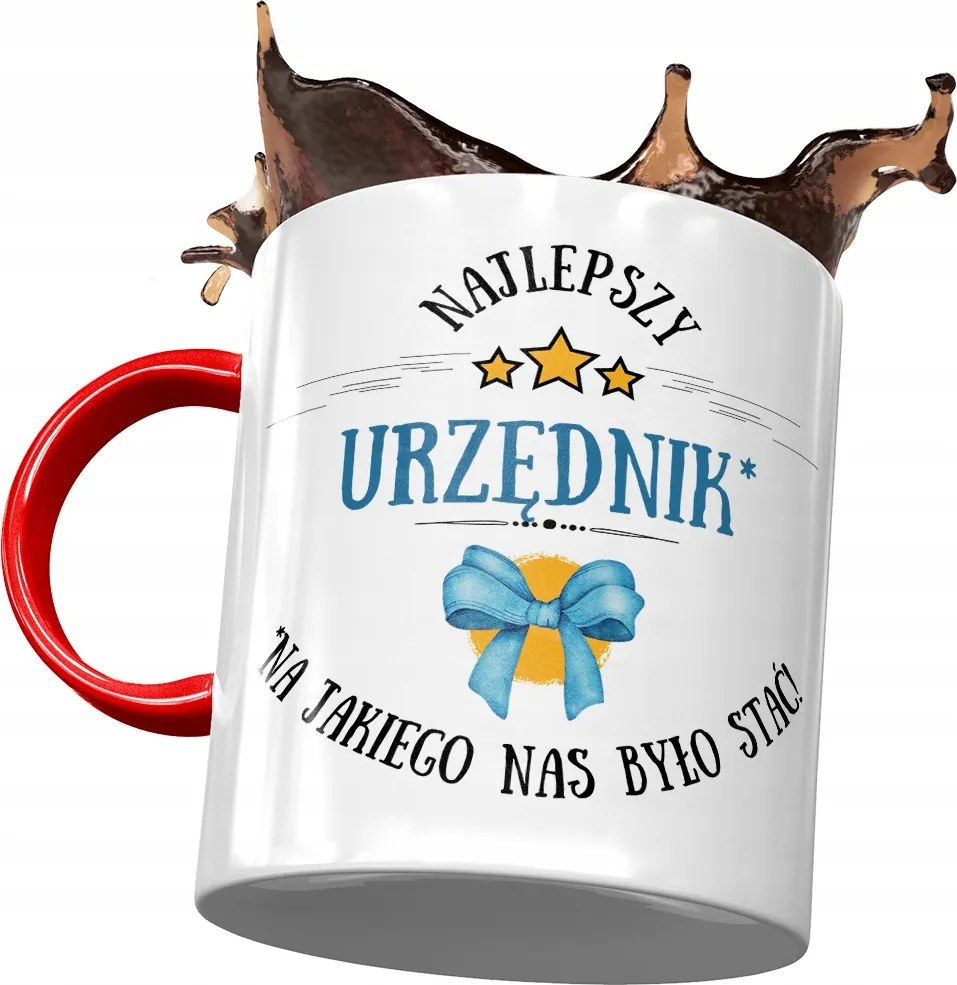 Piros Bögre A Tisztviselőnek A Legjobb Tisztviselő Nyomtatott Fotóval