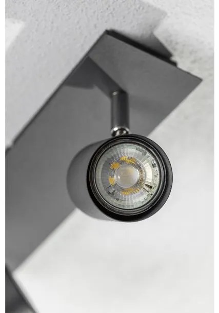 Lámpa Mennyezeti lámpatest VENETO, IP20, max. 20W, 2 x GU10, kör, fekete