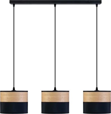 ALBA kábeles függeszték 3xE27/15W/230V fekete/barna