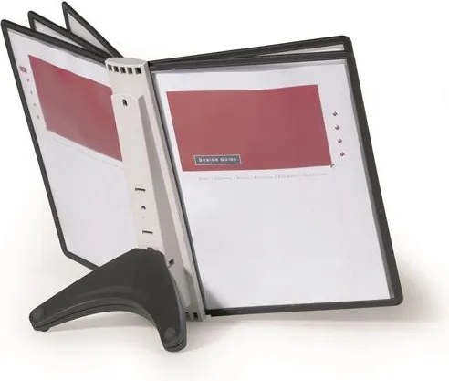 Bemutatótábla tartó, asztali, 5 db bemutatótáblával, DURABLE SHERPA®, fekete (DB554001)