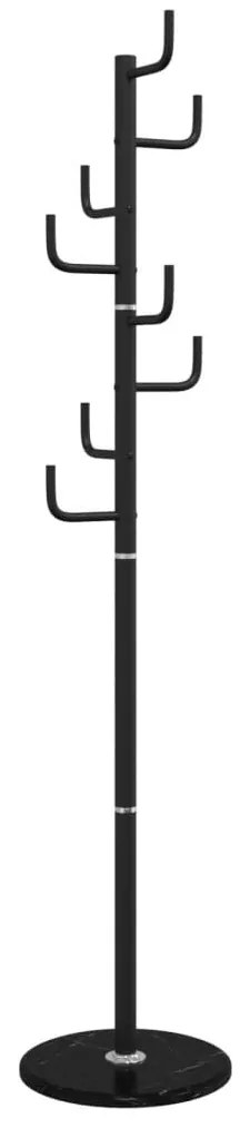 fekete porszórt vas ruhafogas 183 cm