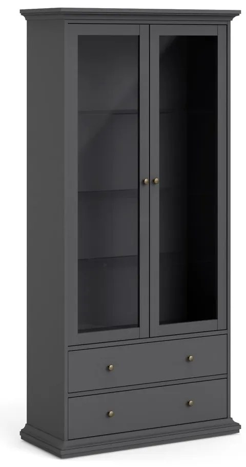 Szürke tálalószekrény 96x201 cm Paris – Tvilum