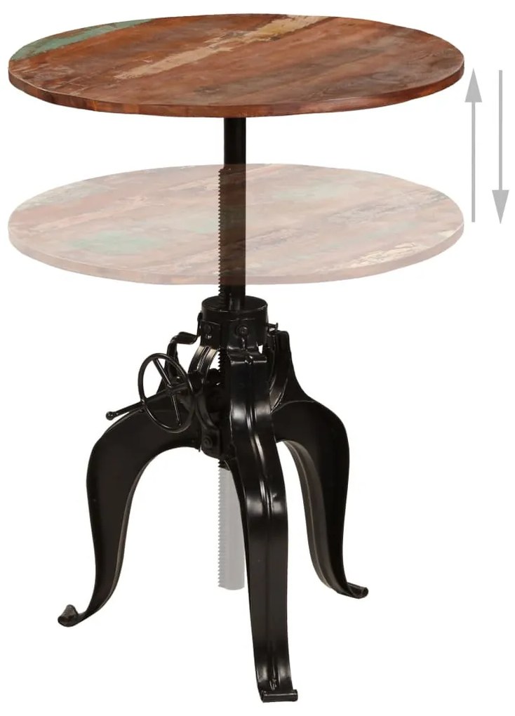 Újrahasznosított tömör fa bárasztal 75 x (76-110) cm