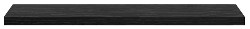 Polcos könyvespolc 4 pcs Fekete 40 x 10 x 1.5 cm Faanyag