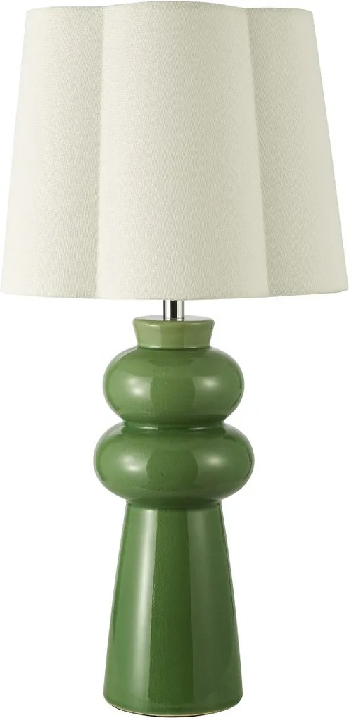 Dar Lighting modern asztali lámpa jordana csiszolt króm zöld darjor4224