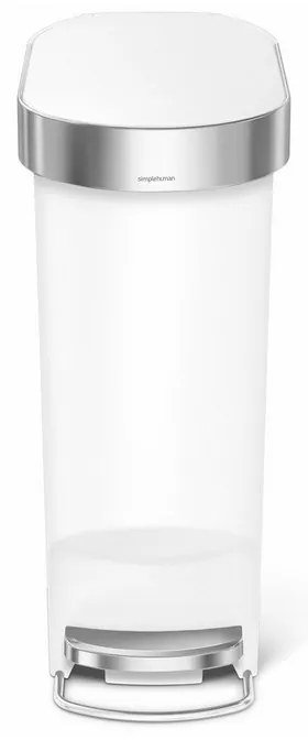 Pedálkosár Slim 40 l, fehér