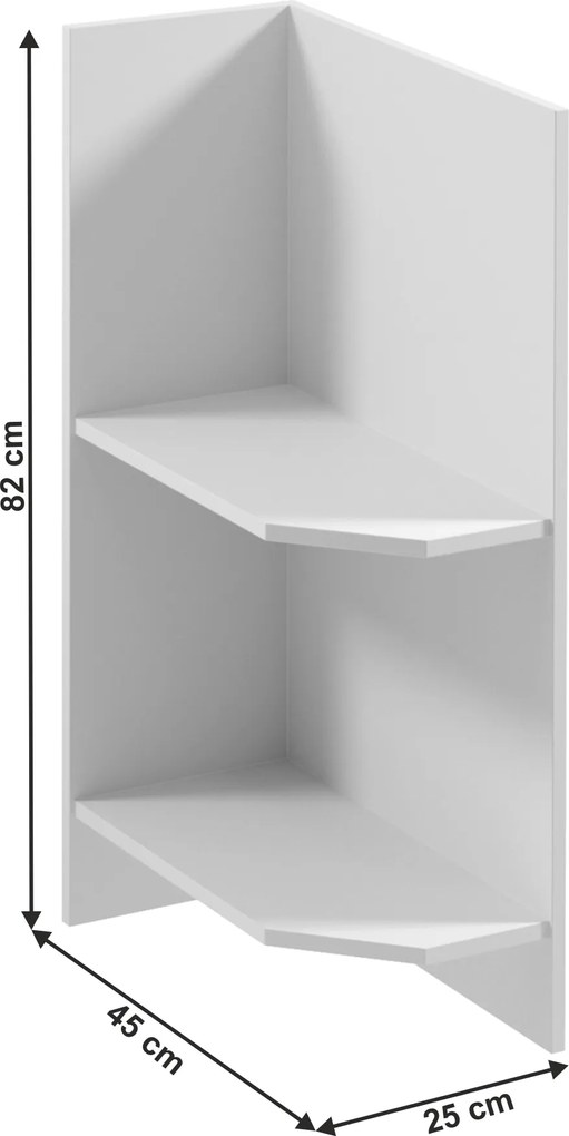 Alsószekrény D25PZ, balos, fehér, SICILIA