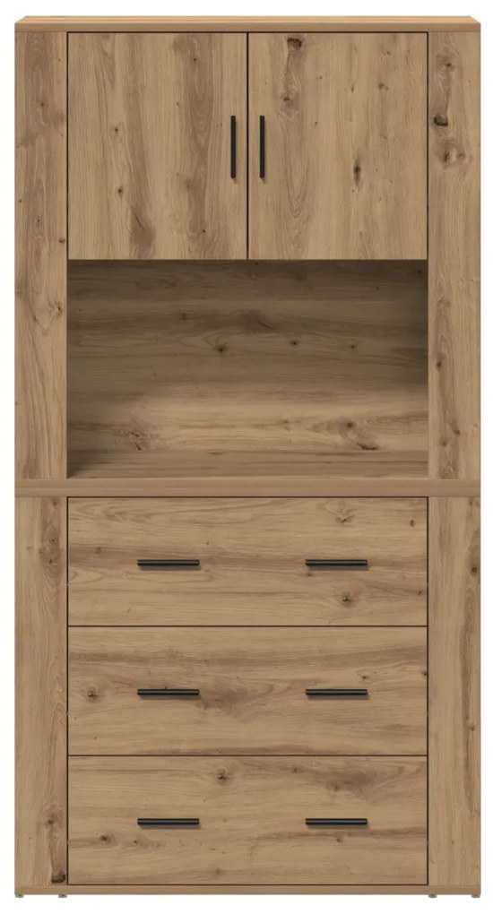 Magas szekrény Mesteri tölgy 80x33x150 cm Ipari fa