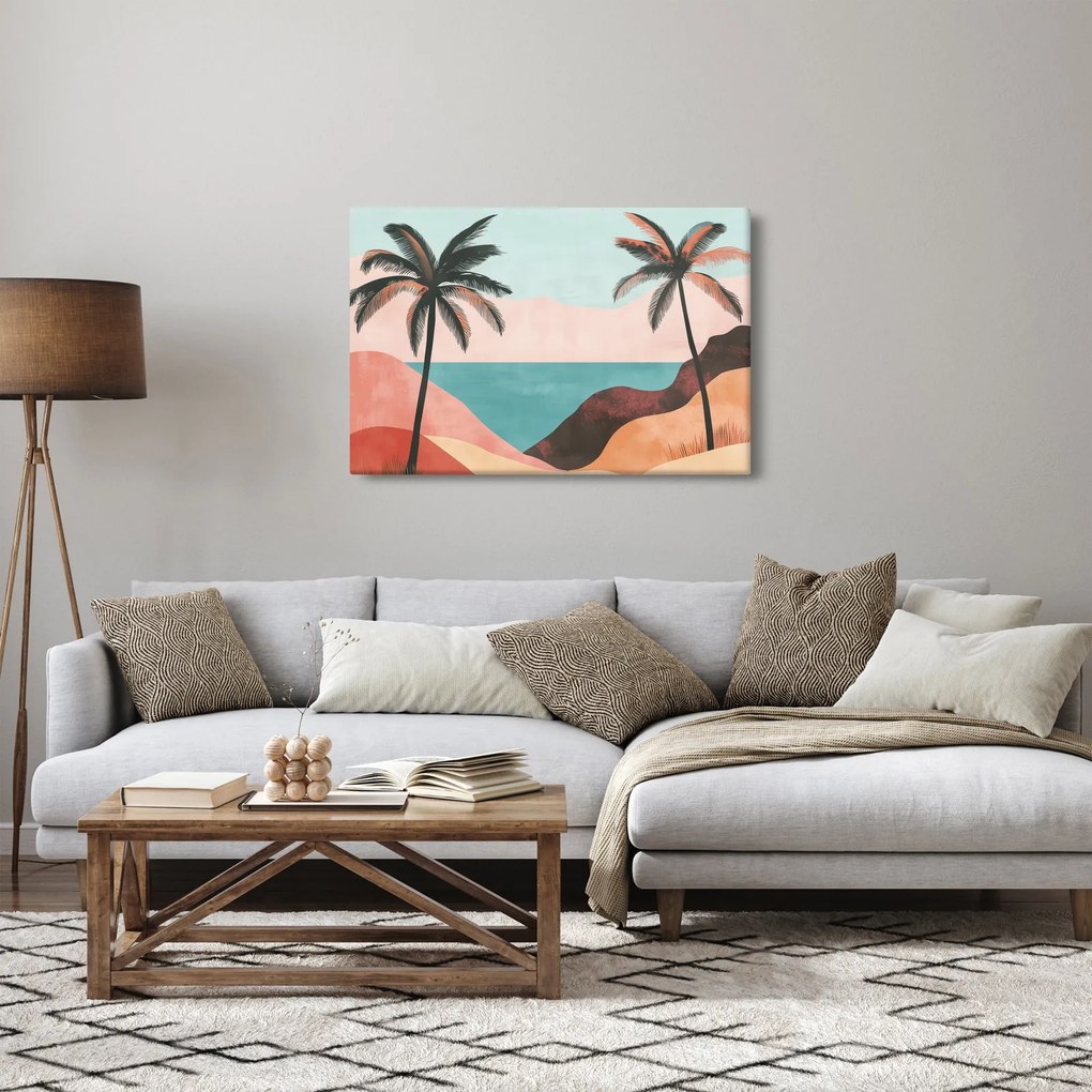 Kép - Pálmafák a tengernél (90x60 cm)