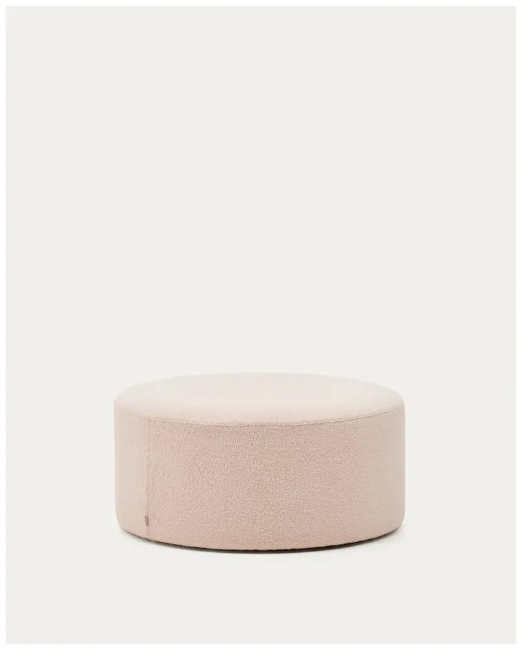 Világos rózsaszín buklé puff Kaeli – Kave Home