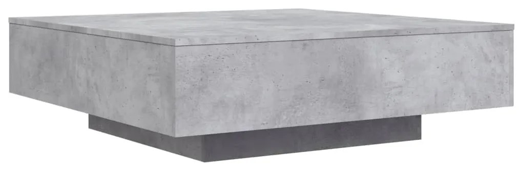 betonszürke szerelt fa dohányzóasztal 100x100x31 cm