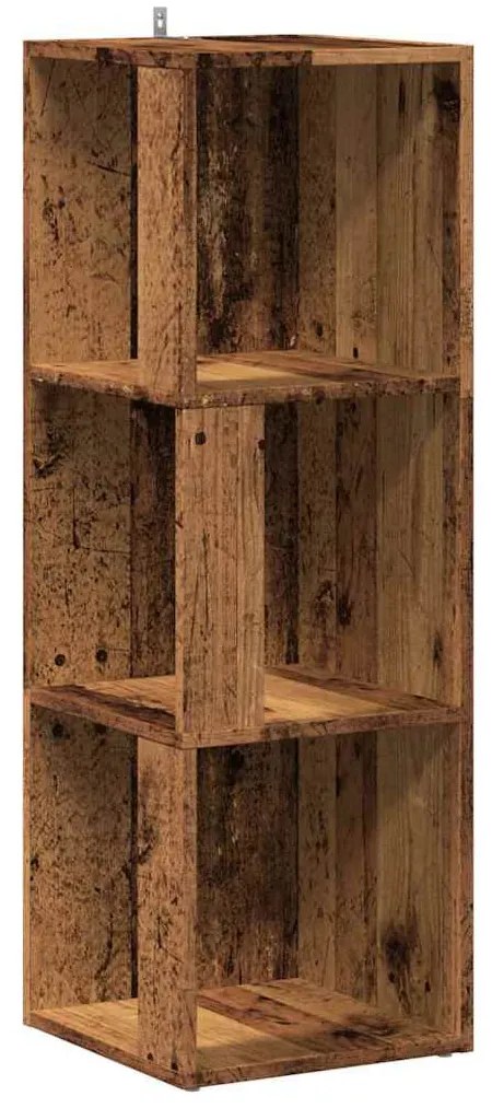 antik fa szerelt fa sarokszekrény 33 x 33 x 100 cm