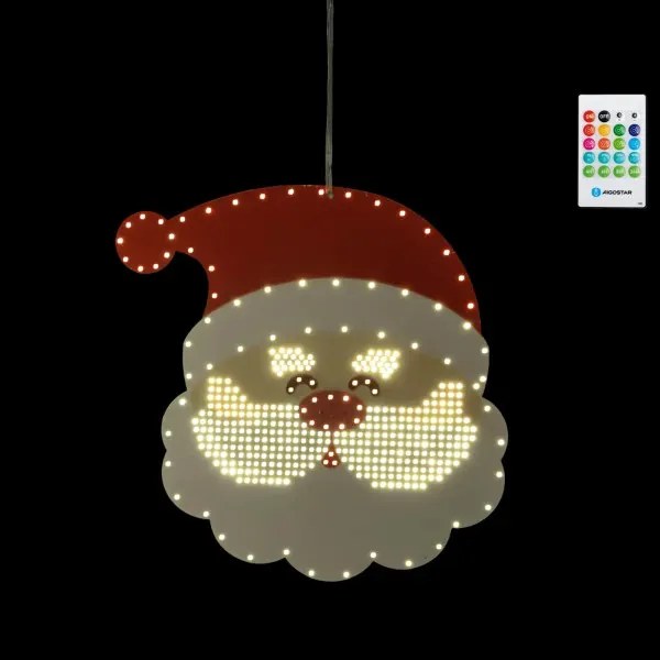 Karácsonyi zenélő ablak dekoráció Mikulás