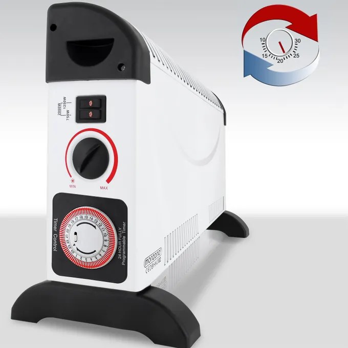 monzana® 2000 W-os fűtőtest időzítővel - fehér