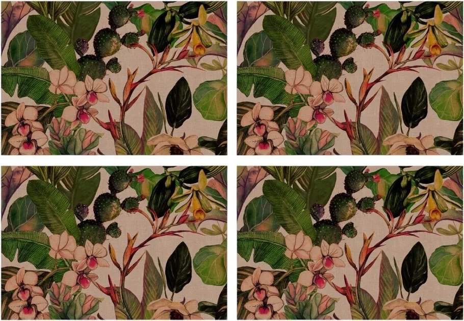 Asztali alátét pvc-ből 4 db-os szett 44 x 30 cm Brasili