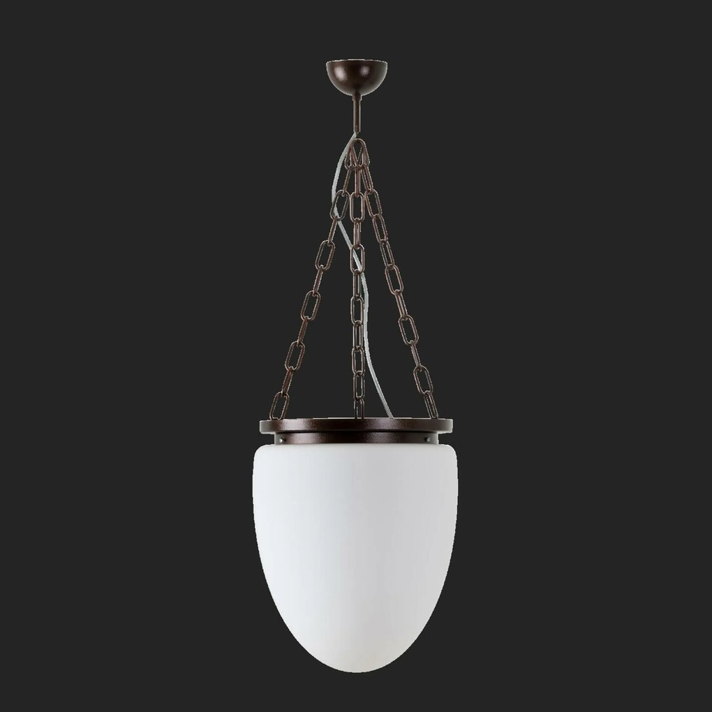 Osmont 42294 Mira R függesztett üveg lámpa antik bronz fehér IP40 150W E