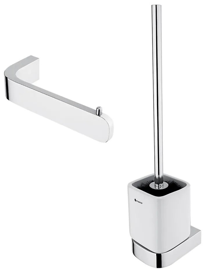 NIMCO NK készlet-94KN-26 - Falra szerelhető WC kefe és wc papír tartó NIKAU króm