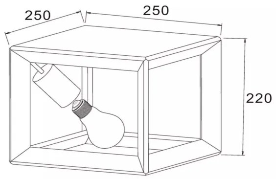 Lucide 73102/01/15 - Mennyezeti lámpa THOR 1xE27/60W/230V