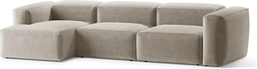 Bézs sarokkanapé (bal oldali-heverő résszel) Bergamo – Cosmopolitan Design