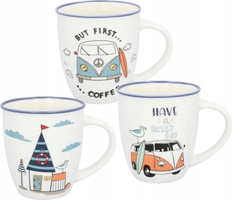 Porcelán bögre 330 ml fehér, elegáns, kávéhoz, teához