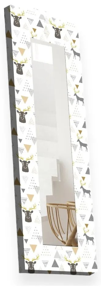 Fali tükör tömörfa kerettel 40x120 cm – Wallity