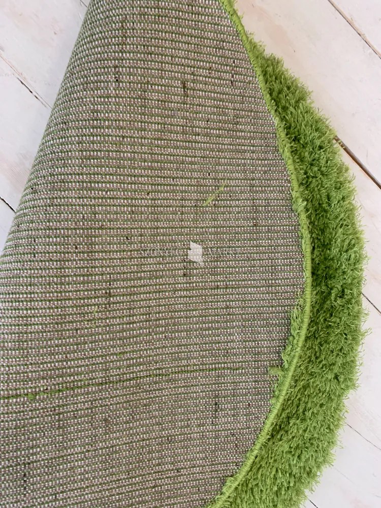 Puffy shaggy kerek szőnyeg Zöld (Green) 80x80