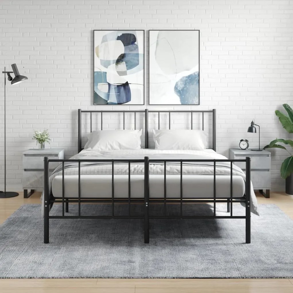 2 db betonszürke szerelt fa éjjeliszekrény 40 x 35 x 50 cm