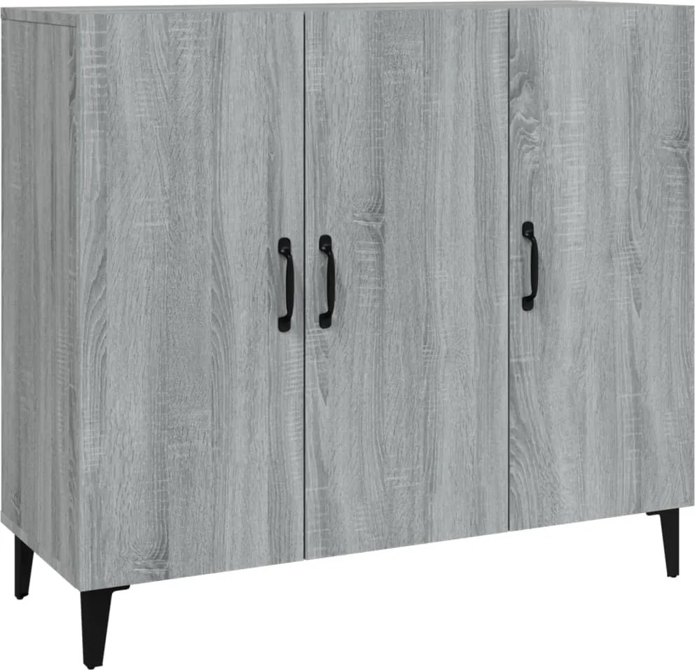 vidaXL szürke sonoma színű szerelt fa tálalószekrény 90 x 34 x 80 cm