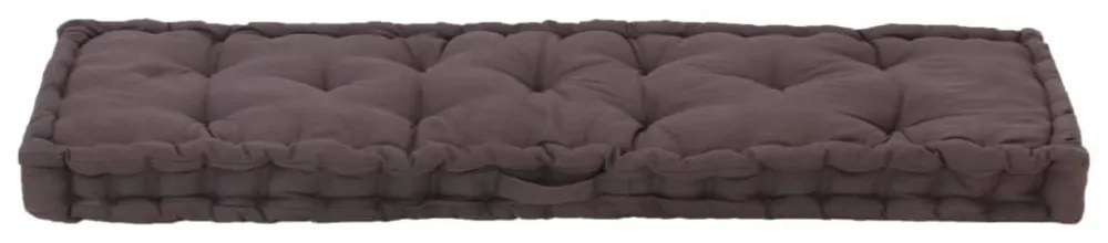 antracitszürke pamut raklappadló-párna 120 x 40 x 7 cm