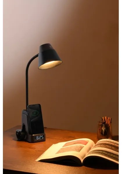 Immax 08999L - LED+CCT dimmelhető asztali lámpa vezeték nélküli QI töltővel IDEAL LED/8W/230V barna