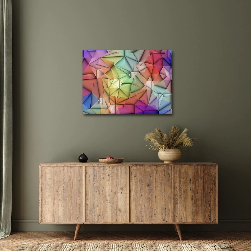 Kép - Sokszögű absztrakció (70x50 cm)