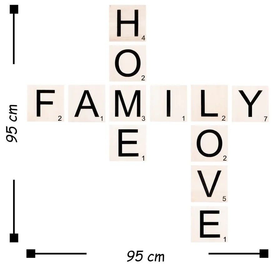 Scrabble fali dekoráció - Wallity