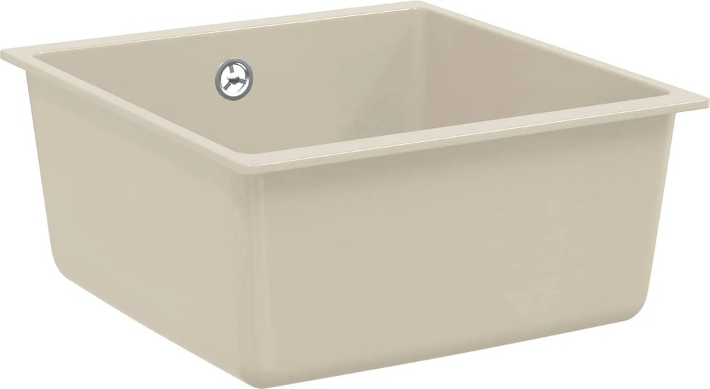 vidaXL Mosogató Bézs 430 x 460 mm 80% Kvarc és 20% Gyanta