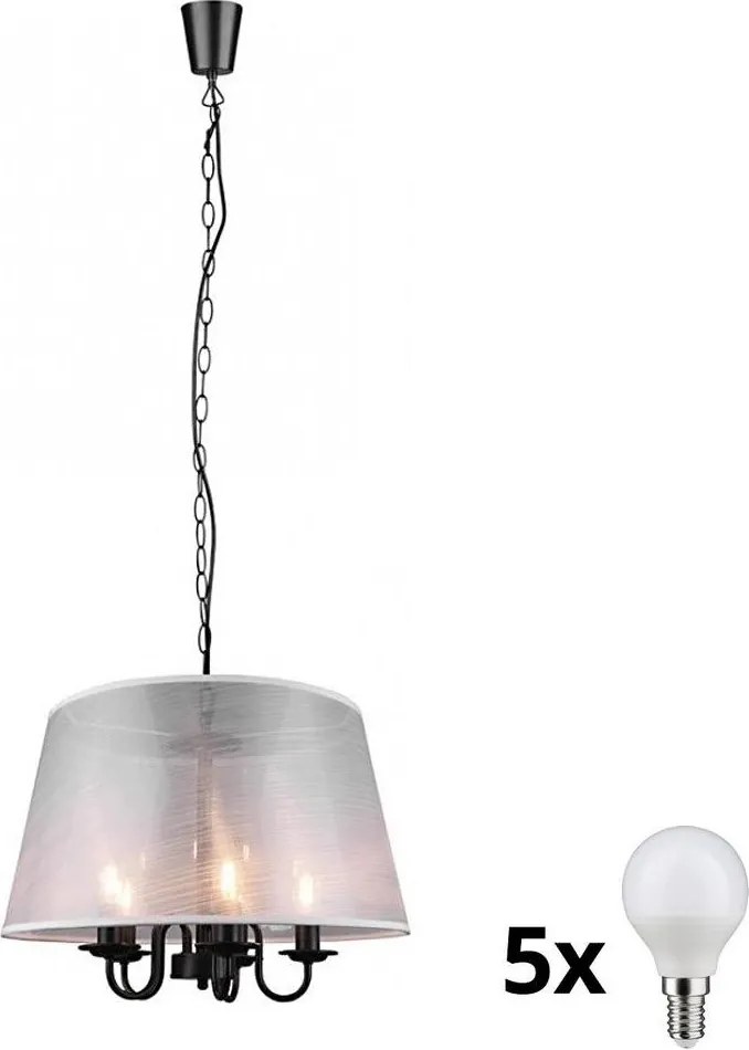 Reality - LED láncos csillár CIMA 5xE14/40W/230V szürke