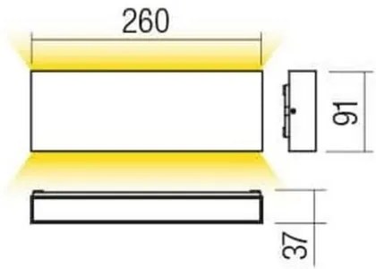 Redo 90389 - LED Kültéri fali lámpa KAMAL LED/15W/230V 3000K IP54 barna