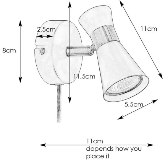 Markslöjd 108627- Fali spotlámpa FOLIE 1xGU10/7W/230V fehér/matt króm