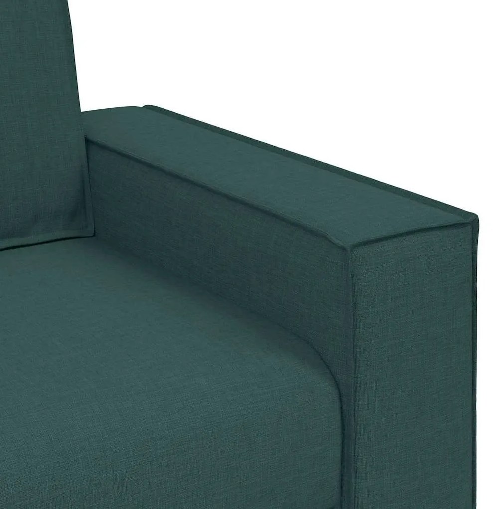 sötétzöld szövet kanapéfotel 60 cm
