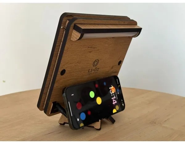 Li-Go 4070/DUB2 - LED asztali dekoráció LED/12W/230V 19x19 cm tölgy/ló