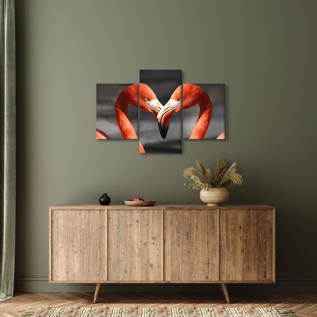 Két szerelmes flamingó képe (90x60 cm)