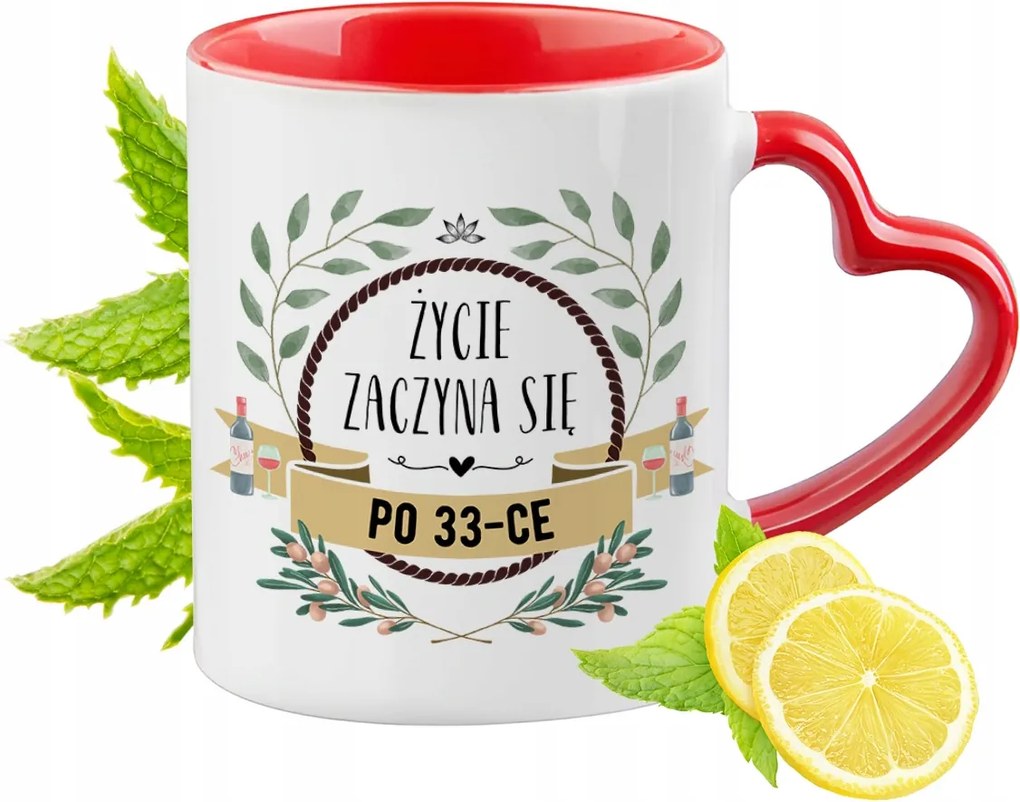 33 Születésnap Piros Szív Alakú Füllel Ajándék