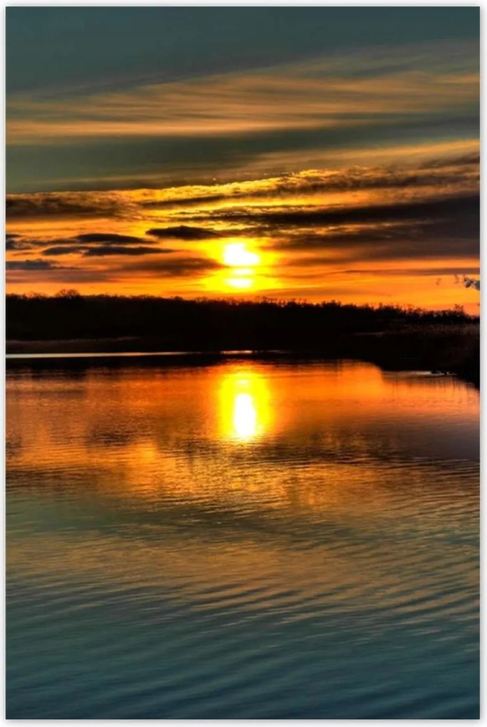 Poszterek 80x120 Nyugat a nyugodt víz felett