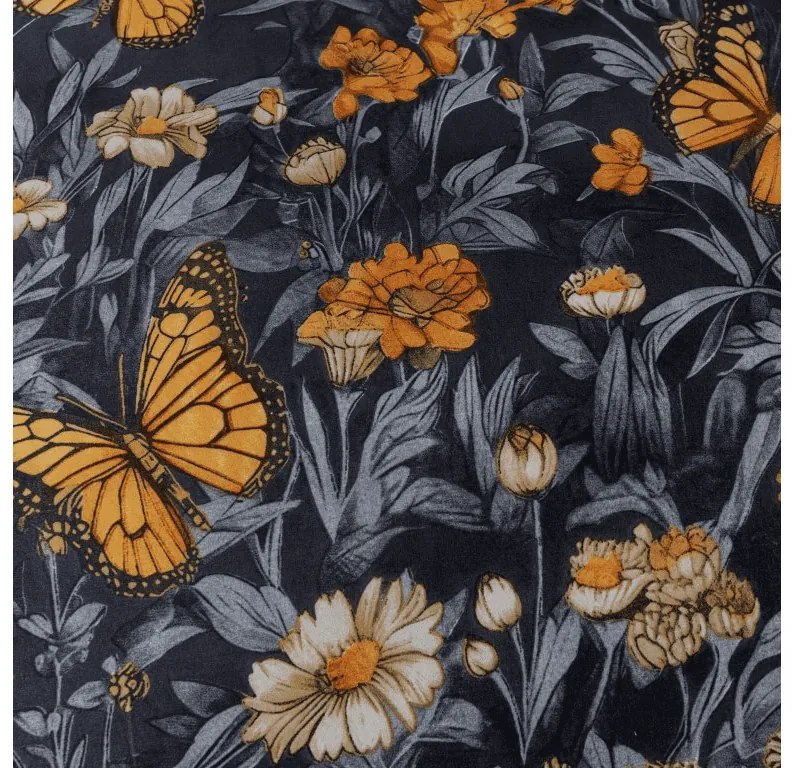 Mikroszálas ágynemű BUTTERFLY GARDEN kék-szürke Ágyneműhuzat mérete: 2 db 70 x 90 cm | 200 x 220 cm