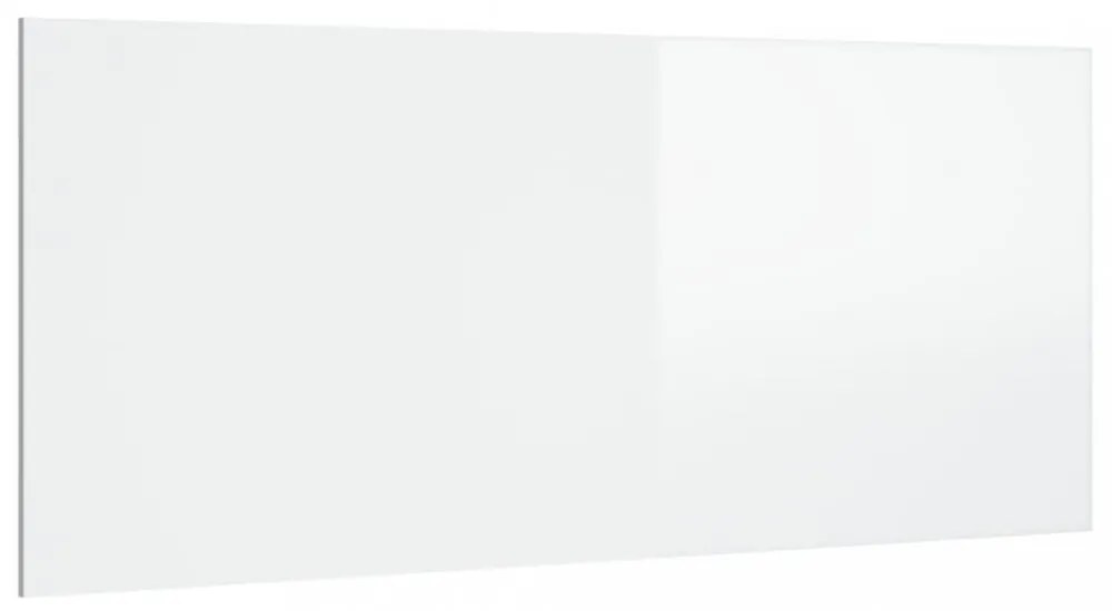 magasfényű fehér szerelt fa ágyfejtámla 200 x 1,5 x 80 cm